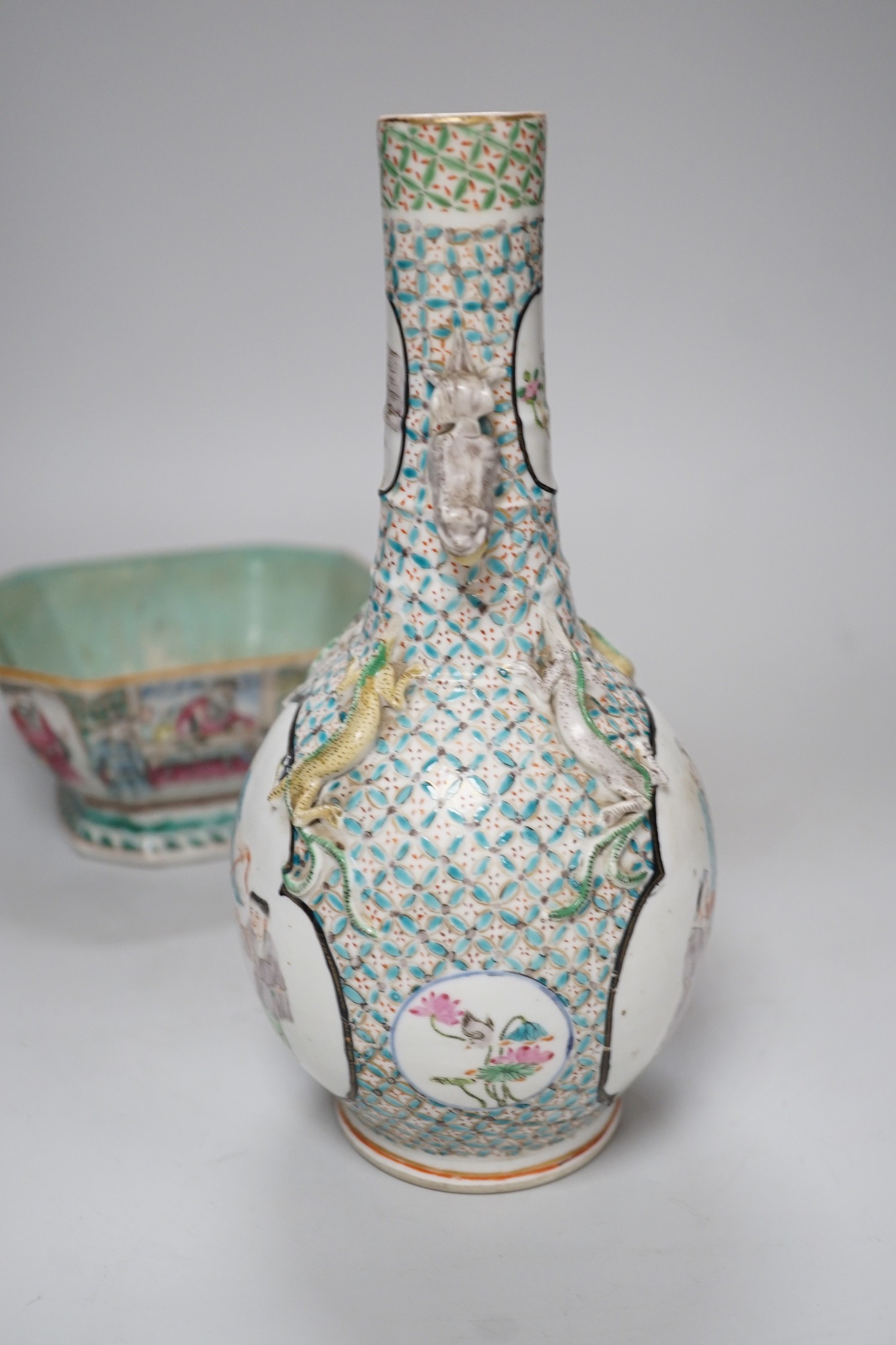 A group of eight items of Chinese ceramics, some damage